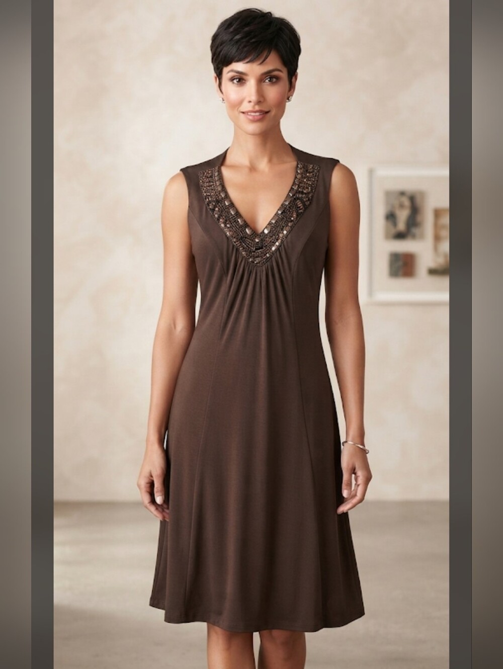AVENUE Beaded Dress New With Tags Size 14/16